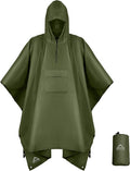 Coralrain Hooded Rain Poncho Lightweight Waterproof Unisex Raincoat Jacket by Coralrain