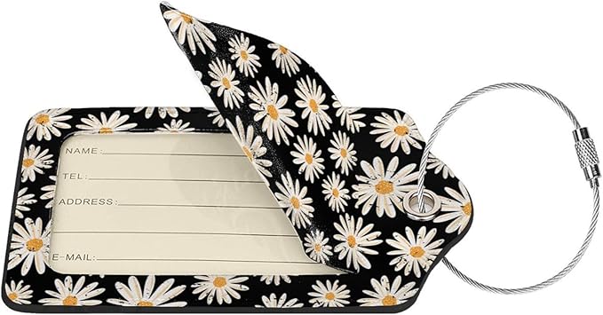Set of 2 Luggage Tag for Suitcases Tie dye PU Leather Luggage Tag - Image 2