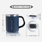 16oz Coffee Mug, Vacuum Insulated Camping Mug - Image 9