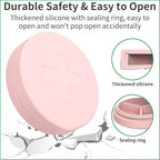 2 Pack Small Pill Box, 3 Compartment Round Silicone Travel Pill Box - Image 6