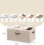 StorageWorks Shoe Organizer for Closet, Fits up to 24 Pairs, Shoe Cubby Storage - Image 4