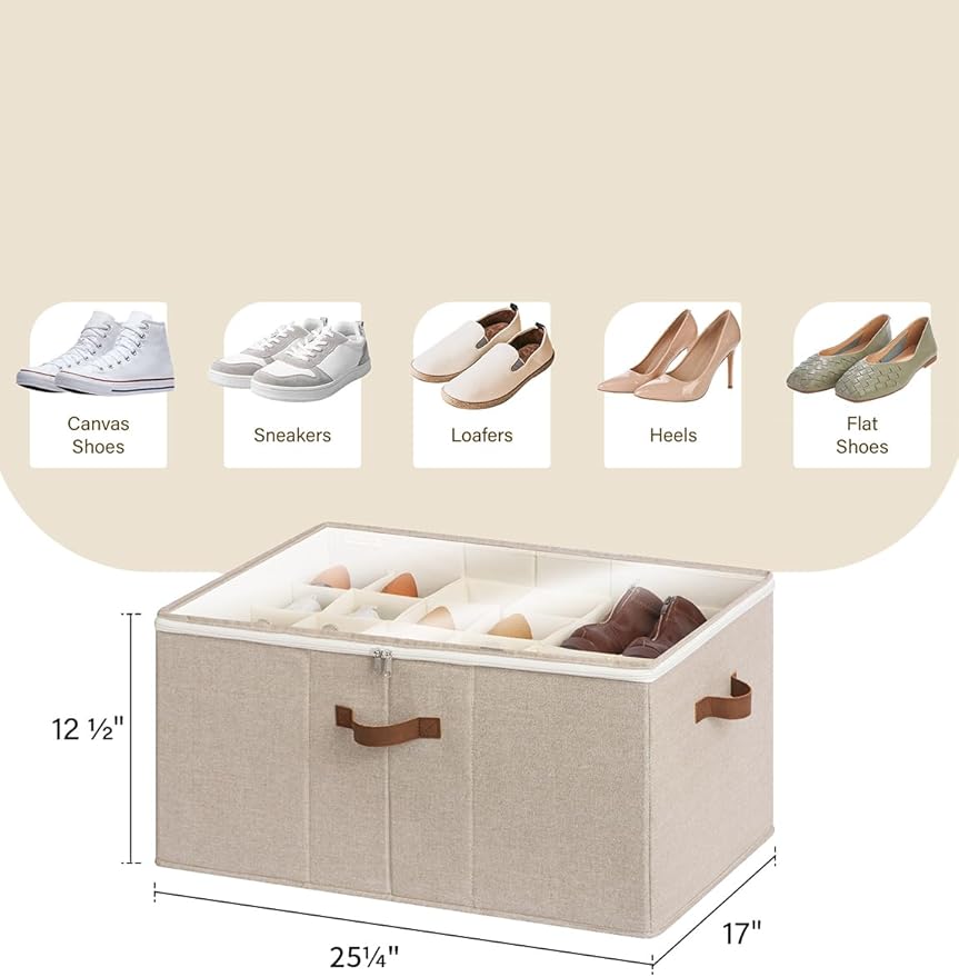 StorageWorks Shoe Organizer for Closet, Fits up to 24 Pairs, Shoe Cubby Storage - Image 4