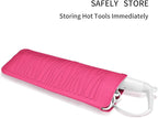 2 Pack Silicone Heat Resistant Travel Pouch for Straighteners, Crimpers, Curling Wands, Flat Irons and Hot Hair Styling Tools