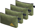 KERNOWO 4 Pack Upgrade Zipper Canvas Tool Pouch, 20 oz Heavy Duty Tool Bag by KERNOWO