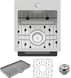 Small Kitchen Sink, 13x15 Inch Bar Sink Stainless Steel Drop In Small Kitchen by FAUENPEEY