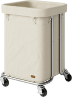 Laundry Basket with Wheels 150L/40Gal, Rolling Laundry Hamper with Steel Fram by Nunsino