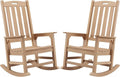 Psilvam Oversized Outdoor Rocking Chair Set of 2, Porch Rocker by PsilvamGardenFurniture