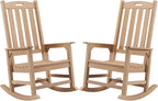Psilvam Oversized Outdoor Rocking Chair Set of 2, Porch Rocker by PsilvamGardenFurniture