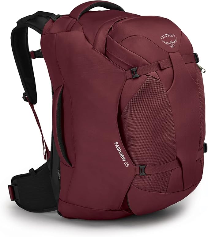 Osprey Fairview 55L Women's Travel Backpack, Zircon Red by Osprey