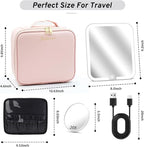 Travel Makeup Bag with Magnetic Removable Lighted Mirror, Cosmetic Bag - Image 3