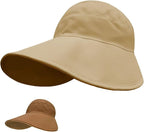 Sun Hats for Womens Wide Brim UV Protection Fishing Hats Packable Reversible by huablo