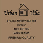 Urban Villa Laundry Bags 2 Pack Canvas Dirty Clothes Travel Laundry Bag|Machine - Image 4