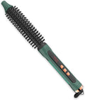 Mini Thermal Round Brush, 1/2 Inch Barrel Volume Heat Styling Brush for Men and Women Short Thin Curly Straight Hair, Heated Curling Iron,12 Temperature Setting (1.1 Inch with Bristles)