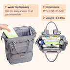 BabbleRoo Diaper Bag Backpack, Unisex Stylish Travel Back Pack Nappy Changing - Image 3
