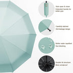 2-Pack Windproof, Waterproof, UV-Blocking Portable Travel Umbrella, Compact Sun - Image 5