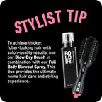 BOLDIFY Professional Blow Dry Brush - for Silky Shiny Curls, Waves, or Straightener - BoarCraft™ Charcoal Infused Hair Dryer Brush w/Volumtech™, Anti Frizz Advanced ION Generator Technology
