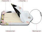 Smiling Black Cat Among Flowers 2 Pack Luggage Tag - Image 2