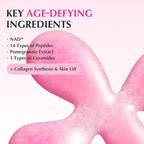 EQQUALBERRY NAD+ Peptide Boosting Smoothie Serum – Anti-Aging Korean Skin Care | Firming Serum with 5 Ceramides & Vegan Collagen for Wrinkles & Radiant Glow(1.01oz/30ml)