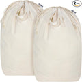Canvas Laundry Bags with Handles & Square Base13.8"x 13.8", Large Heavy Duty by CALACH