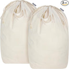Canvas Laundry Bags with Handles & Square Base13.8"x 13.8", Large Heavy Duty by CALACH