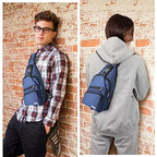 Crossbody Sling Bag Men Women (Blue / Small)