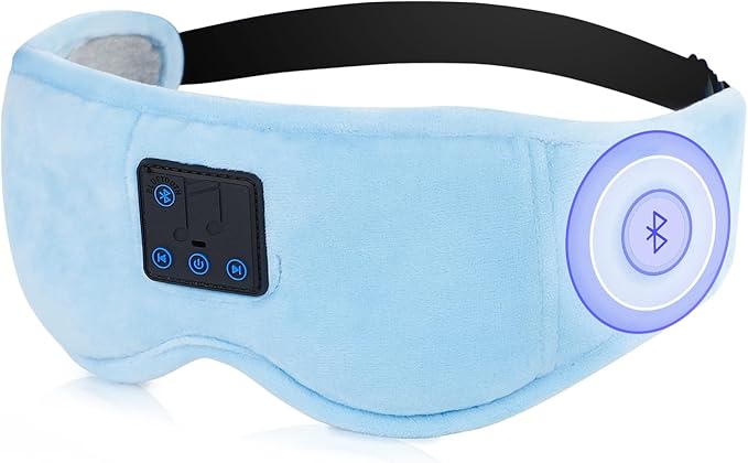 Sleep Mask with Bluetooth Headphones 3D Contour Sleeping Headphones 5.4 by GNEGNI