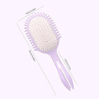 New Multifunctional Curly Hair Cushion Comb, 1Pc Oval New Air Cushion Comb WithHandle, Define Styling Brush,DetanglingHair Brush, Professional Hairstyle Comb, BouncingHair Brush (White Purple)