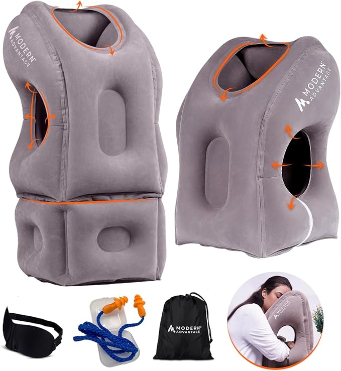 Modern Advantage Inflatable Travel Pillow by ModernAdvantage