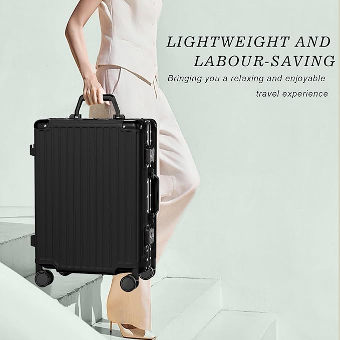 AnyZip Luggage PC+ABS Aluminum Frame Zipperless Checked Luggage Hard Shell - Image 4