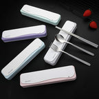 DEVICO Travel Utensils With Case, 18/8 Stainless Steel Camping Utensils - Image 6