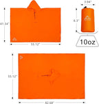 Coralrain Hooded Rain Poncho Lightweight Waterproof Unisex Raincoat Jacket - Image 6