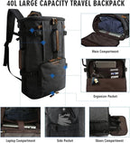 G-FAVOR Travel Backpack for Men, 40L Flight Approved Carry On Backpack - Image 2
