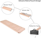 Silicone Heat Resistant Travel Mat Pouch for Hair Straightener, Crimping Iron, Curling Wand, Flat Iron, and Styling Tools
