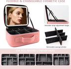 Travel Makeup Bag for Makeup Artists Large Makeup Case, - Image 2