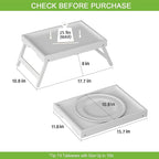 Bed Tray Table with Folding Legs, Bamboo Breakfast in Bed - Image 3