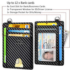 Slim Minimalist Wallet RFID Credit Card Holder for Men (small / Carbon Fiber Black)