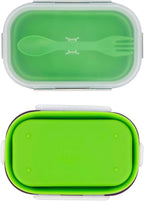 Green Food Grade Silicone Lunch Container Bento Box, Collapsible Food Storage - Image 7