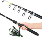 Fishing Rod, 6.9ft Telescopic Fishing Rod and Reel Combo - Image 4