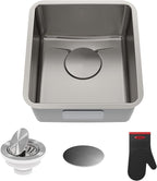 KRAUS Dex 17-Inch Undermount Single Bowl TRU16 Gauge Stainless Steel Kitchen by KRAUS