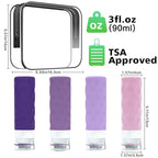 Travel Bottles for Toiletries, BPA Free Leak Proof Premium Silicone Bottles - Image 2