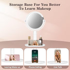 15X/1X Lighted Magnifying Mirror, 4000mAh Rechargeable Makeup Mirror - Image 5
