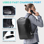 BANGE Genuine Leather Laptop Backpack Fits 15.6 Inch, Anti Theft Business Back - Image 4