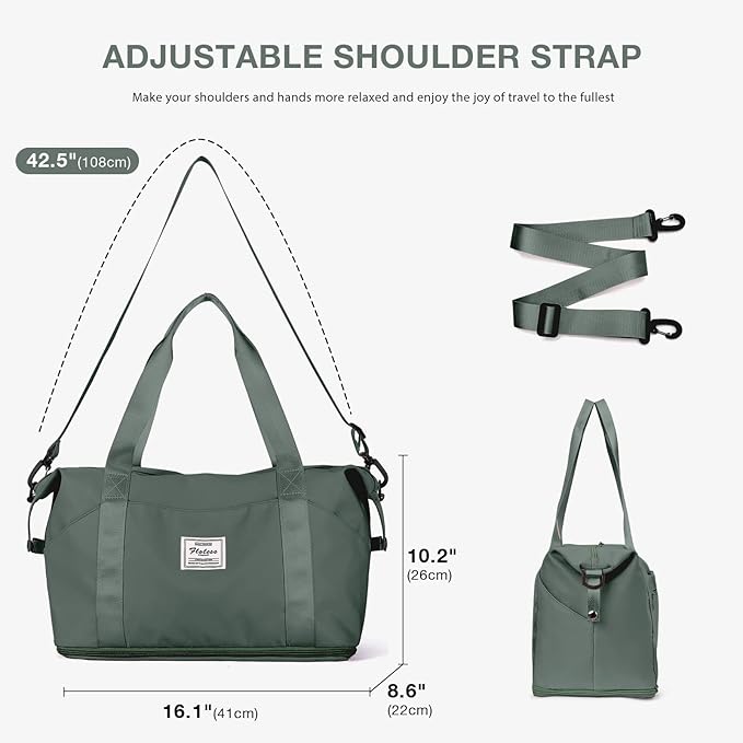 Travel Duffel Bag, Sports Tote Gym Bag, Shoulder Weekender Overnight Bag - Image 4