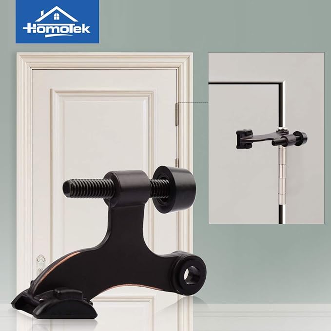 HOMOTEK 2 Pack Hinge Pin Oil Rubbed Bronze Door Stopper, Adjustable Deluxe - Image 6