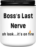 Boss Gifts,Boss Lady Gifts for Women, Men, Funny Anniversary Christmas Birthday Best Gift for Him, Her - Lavender Scented Candles