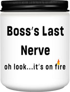 Boss Gifts,Boss Lady Gifts for Women, Men, Funny Anniversary Christmas Birthday Best Gift for Him, Her - Lavender Scented Candles