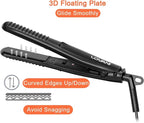 LOVANI Mini Flat Iron Travel Size Nano Titanium Dual Voltage Portable Hair for Worldwide Use 0.5 Inch Straightener with Professional Heat Resistant Travelling Bag