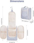 Narwey Small Striped Hanging Travel Toiletry Bag - Image 6