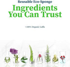 Truly Free Natural Cleaning Sponges, 100% Organic Luffa Dish Scrubber, - Image 4