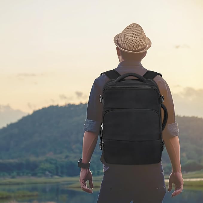 Travel Backpack for Women Men, Travel Laptop Backpack w/USB Charging Port - Image 8